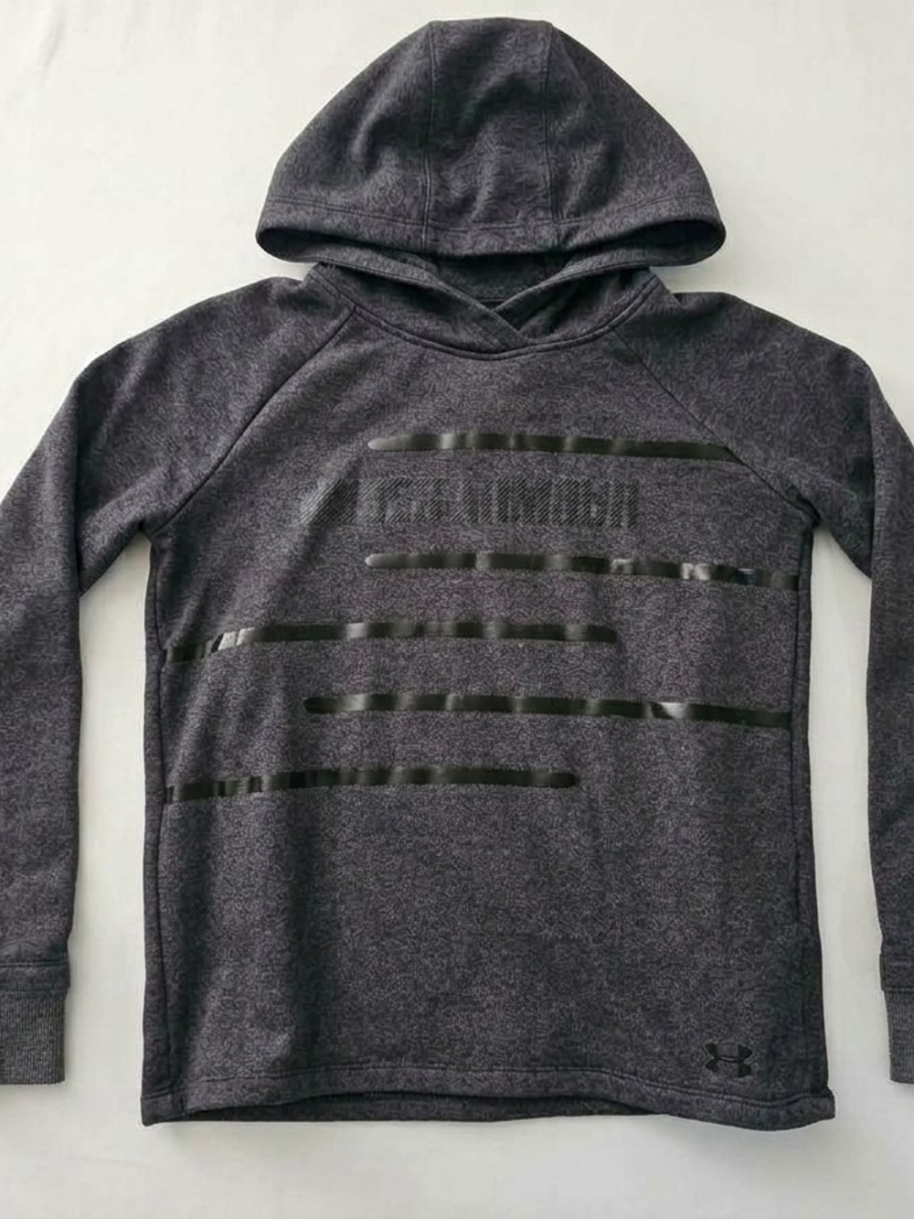 Under Armour Dark Charcoal Women's Hooded Sweatshirt with Gloss Stripe Detail